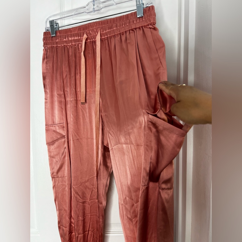 NWT CAMI NYC Silk Blend Pink Joggers Pants Sz S - Picture 7 of 14